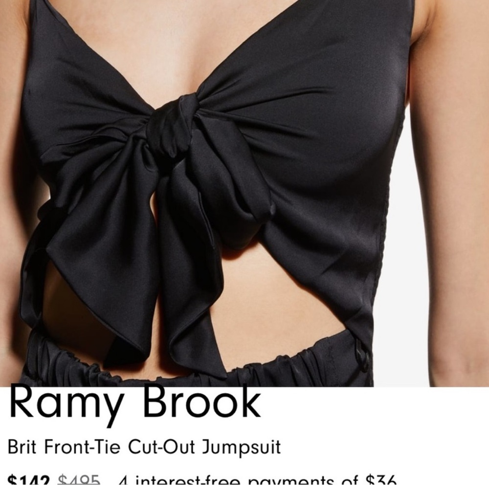 NWT Ramy Brook Brit Front Tie Cutout Jumpsuit XS - Picture 4 of 14